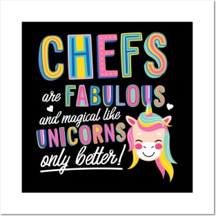 Chefs are like Unicorns Gift Idea Posters and Art